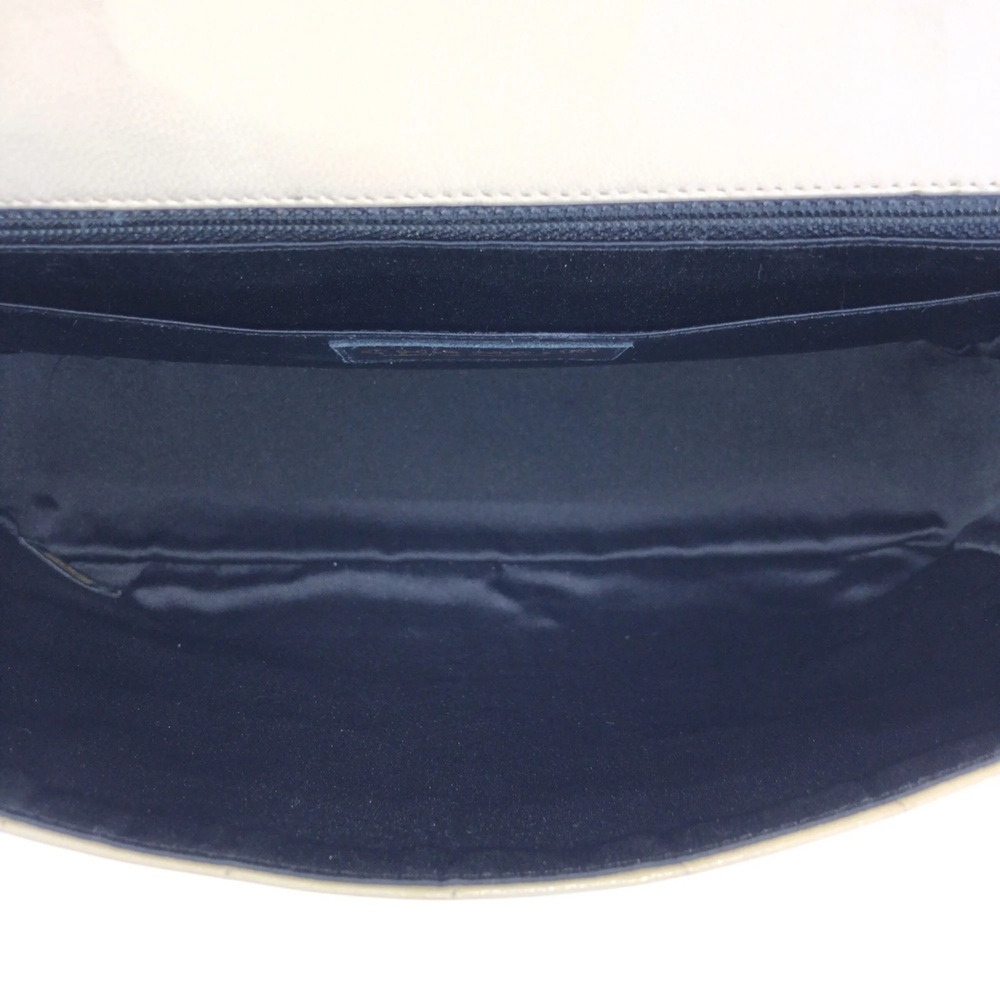 CHANEL Vintage Black Lambskin Leather Logo Messenger Shoulder Bag - Picture 9 of 10